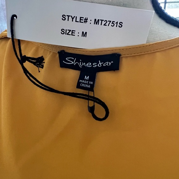 NWT ShineStar Wrap Front Crossover Blouse - Picture 4 of 4